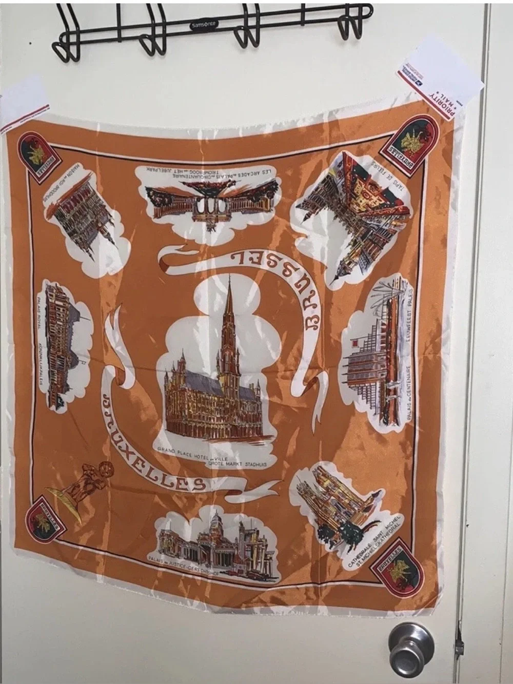 Souvenir Scarf Brussel Grand Hotel Made in Japan
